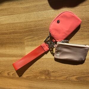 lululemon athletica Coral and Beige Key & Card Holder
